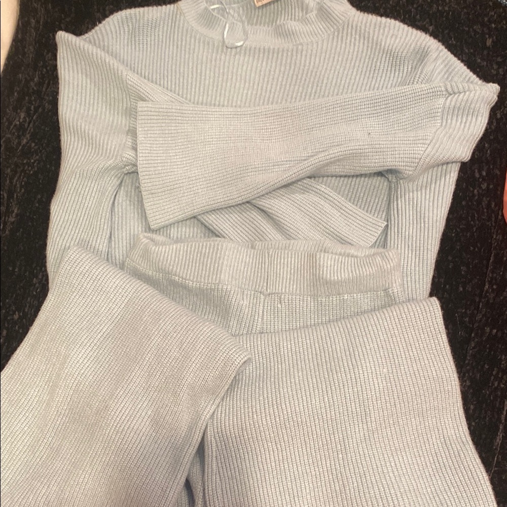 Cozy Ribbed Knit Sweater and Pants Set